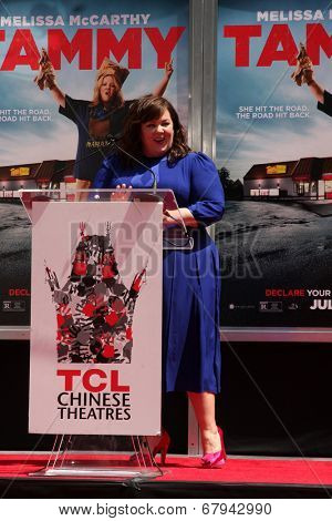 LOS ANGELES - JUL 2:  Melissa McCarthy at the Melissa McCarthy Hand and Footprint Ceremony at the TCL Chinese Theater on July 2, 2014 in Los Angeles, CA