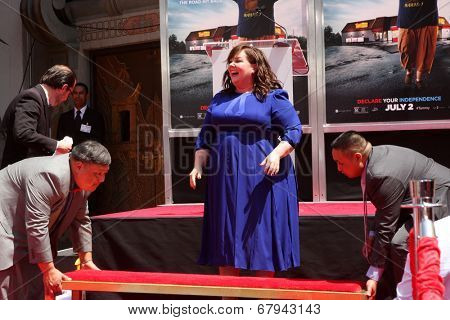 LOS ANGELES - JUL 2:  Melissa McCarthy at the Melissa McCarthy Hand and Footprint Ceremony at the TCL Chinese Theater on July 2, 2014 in Los Angeles, CA
