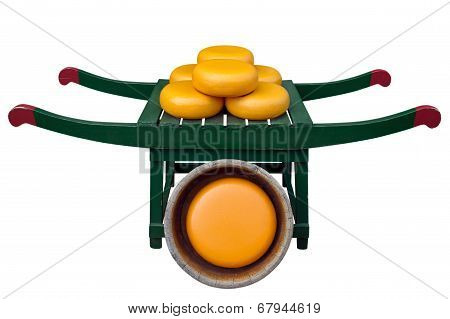 Amsterdam - Dutch Cheese On Wooden Barrow