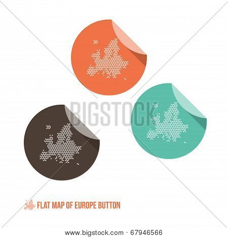 Map Of Europe Button