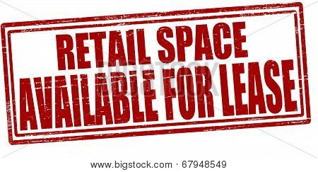 Stamp with text retail space available for lease inside vector illustration