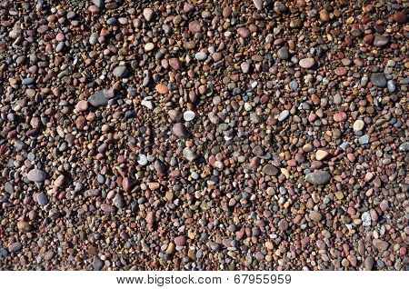 Pebbles on Baltic beach near Ustka, Poland. Natural background.