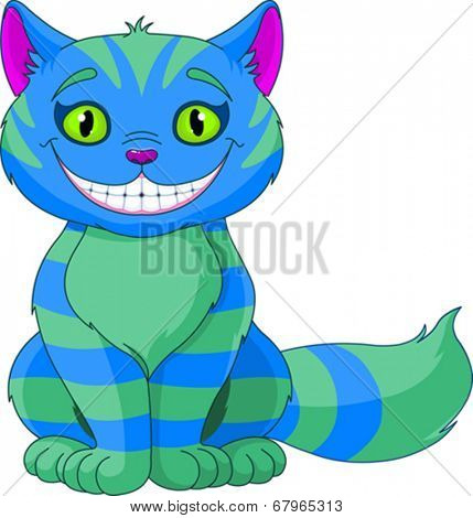 Illustration of Smiling Cheshire Cat 