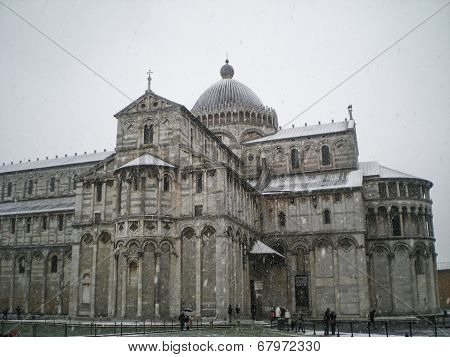Pisa under the snow