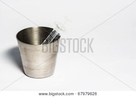 Glass Medicine And Syringe