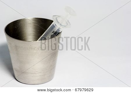 Glass Medicine And Syringe