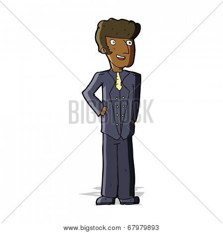 cartoon upperclass man
