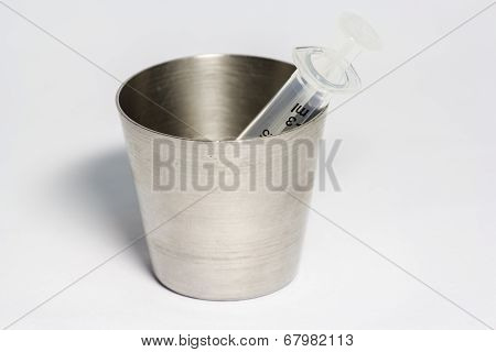 Glass Medicine And Syringe