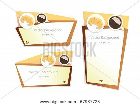 vector coffee top view background graphic