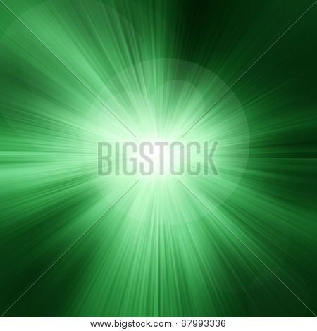 Radial Abstract Green  Background