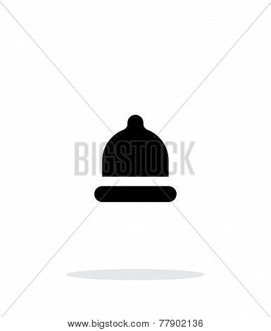 Condom Small size icon on white background.