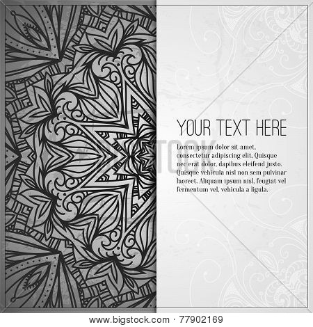 Vintage vector pattern. Hand drawn abstract background. Retro ba