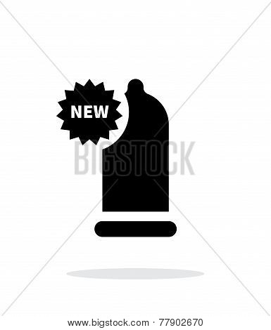 New Condom icon on white background.