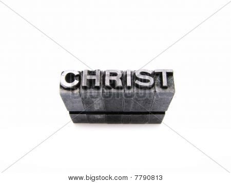Sinal de Cristo escrito em blocos de tipografia Vintage