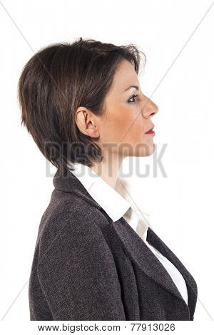 woman portrait, white background