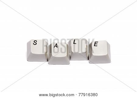 Word collected from computer keypad buttons sale isolated