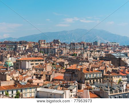the amazing areal view on Marseille, France