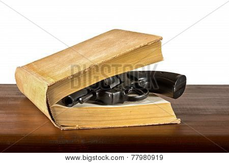 Book With Handgun
