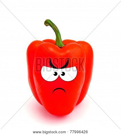 Sweet pepper in a fume