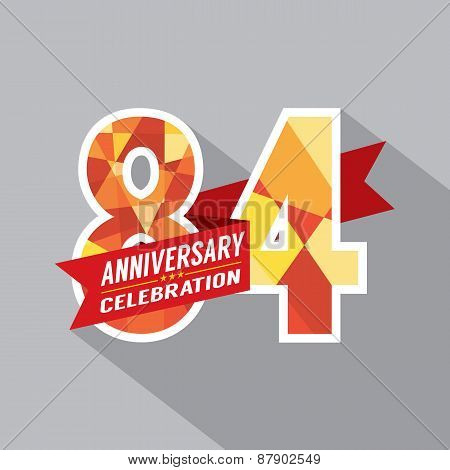 84Th Years Anniversary Celebration Design.