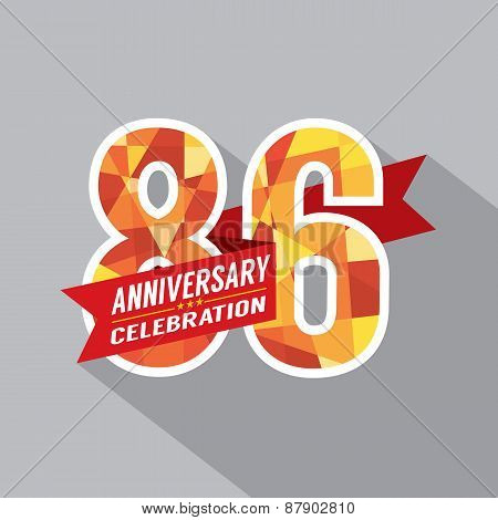 86Th Years Anniversary Celebration Design.