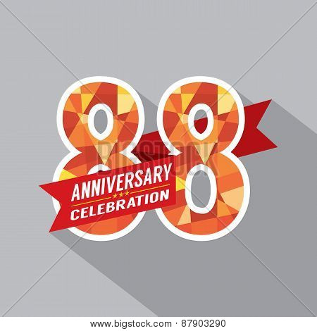 88Th Years Anniversary Celebration Design.