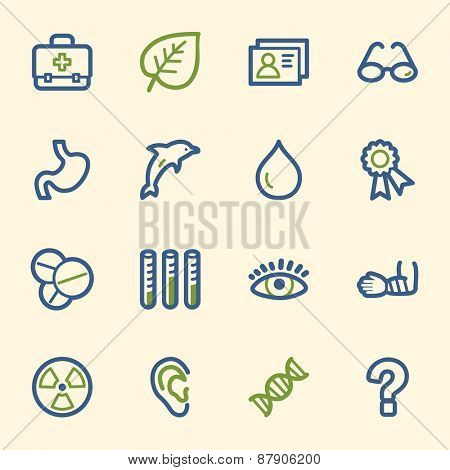 Medicine web icons set