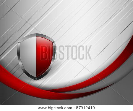 abstract vector template with shield