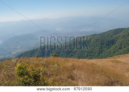 View Point On The Mountain Beautiful Nature  For Travel Adventure Way Footpath Only