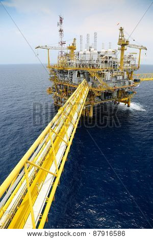 Offshore oil and gas production and exploration business. Production oil and gas plant