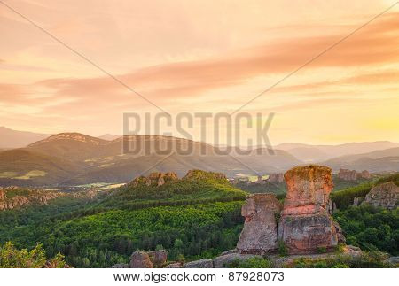 The Belogradchik Rocks At Sunset