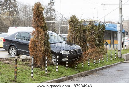 Car Crash Accident Trolley Bus