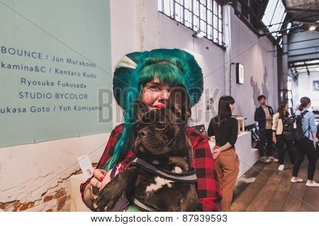Girl Visiting Fuorisalone 2015 At Ventura Lambrate Space In Milan, Italy