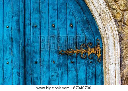 Background With Ancient Door To The Castle