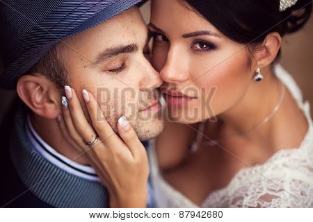 Wedding, Kiss, Top View