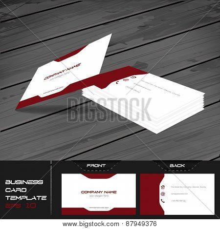 Business card or visiting card template