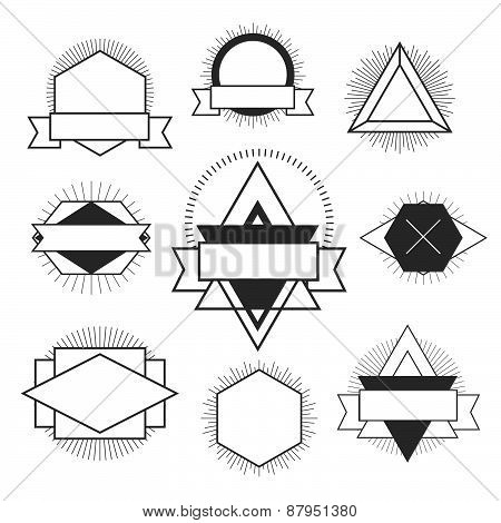 Black And White Hipster Logo.