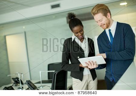 Young Couple In The Office