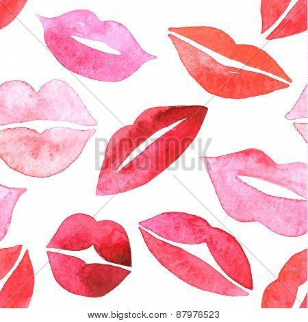 Lips seamless pattern
