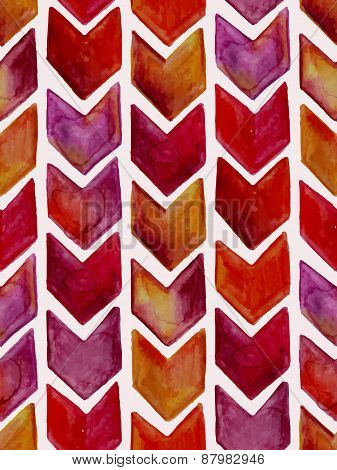 Vector Seamless Watercolor Geometric Pattern