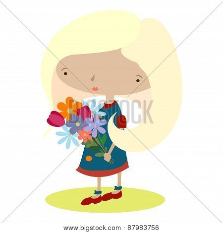 Girl flowers 1