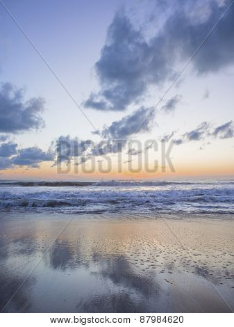 Sea sunrise in Chaweng beach Koh Samui island, Thailand.