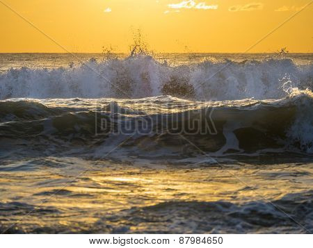 Sea sunrise in Chaweng beach Koh Samui island, Thailand.