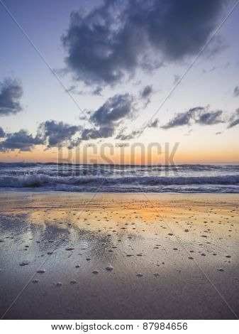 Sea sunrise in Chaweng beach Koh Samui island, Thailand.