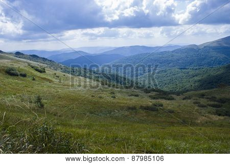Hills Of Bieszczady Mountains