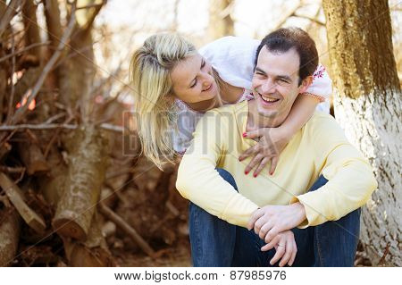Smiling Man And Woman
