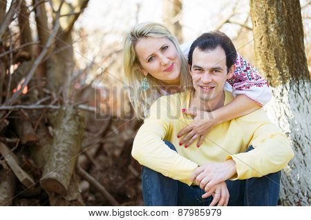 Smiling Man And Woman