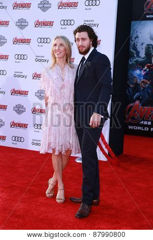 LOS ANGELES - FEB 13:  Sam Taylor-Johnson, Aaron Taylor-Johnson at the 