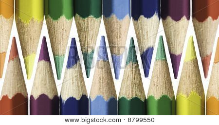 Zig-zag de lápices de colores