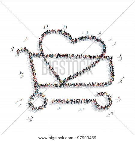people in the shape of heart .